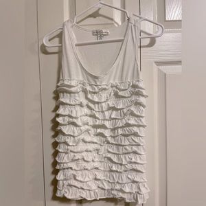 French Laundry ruffled cotton tank top